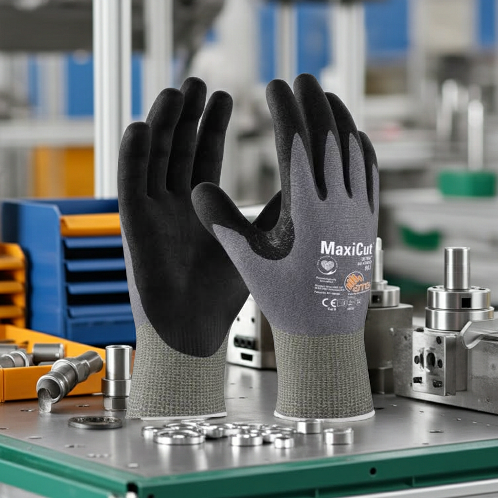 Safety Glove MaxiCut Ultra Cut D ATG Palm Coated Knitwrist 44-4745 (Pack of 6)