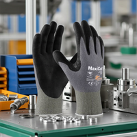 Safety Glove MaxiCut Ultra Cut D ATG Palm Coated Knitwrist 44-4745 (Pack of 6)