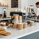 Insulated Paper Cups Vee 237ml/8oz Brown Box of 300