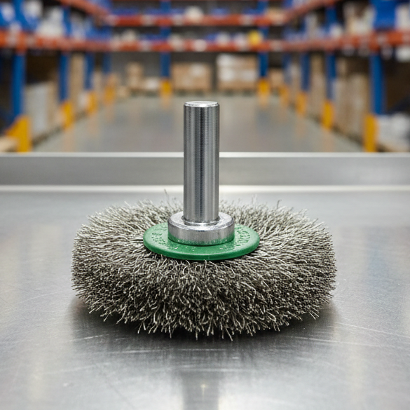 Klingspor BRS600W Wheel Brush with Shaft 40mmx9mm SS - 358358