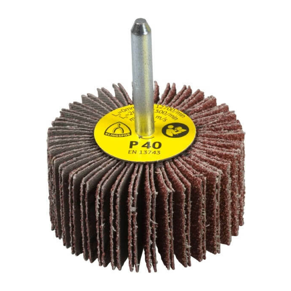 Klingspor Spindle Flap Wheel 80 Grit 40mm x 20 x 6mm Box of 10 12944