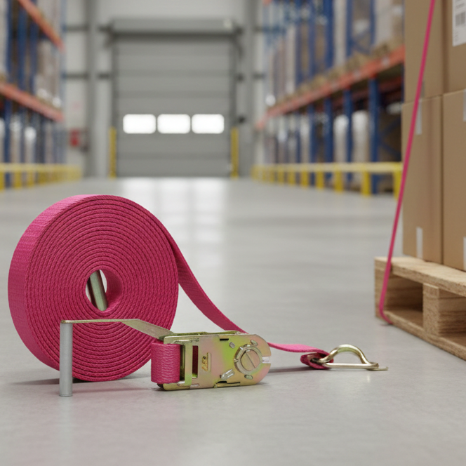 LINQ Pink Ratchet Tie Down Strap 50mmx9m 2.5T – RTDJ509-P