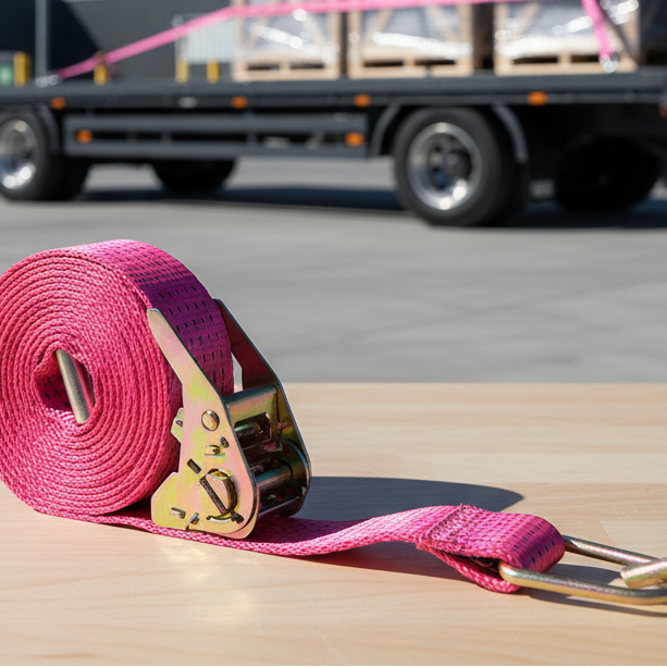 LINQ Pink Ratchet Tie Down Strap 50mmx9m 2.5T – RTDJ509-P