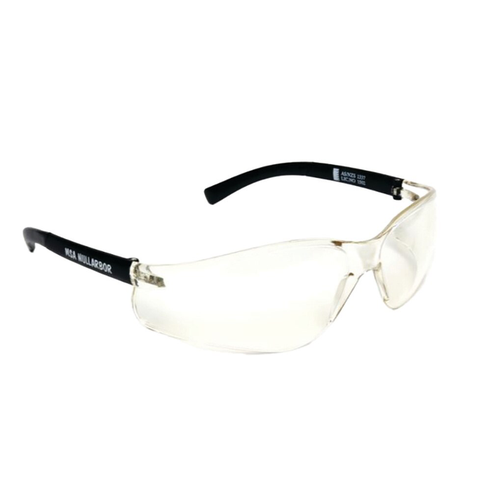 Safety Glasses - Wraparound - Black Frame -MSA  Nullarbor -Anti-Scratch Lens Pack of 12