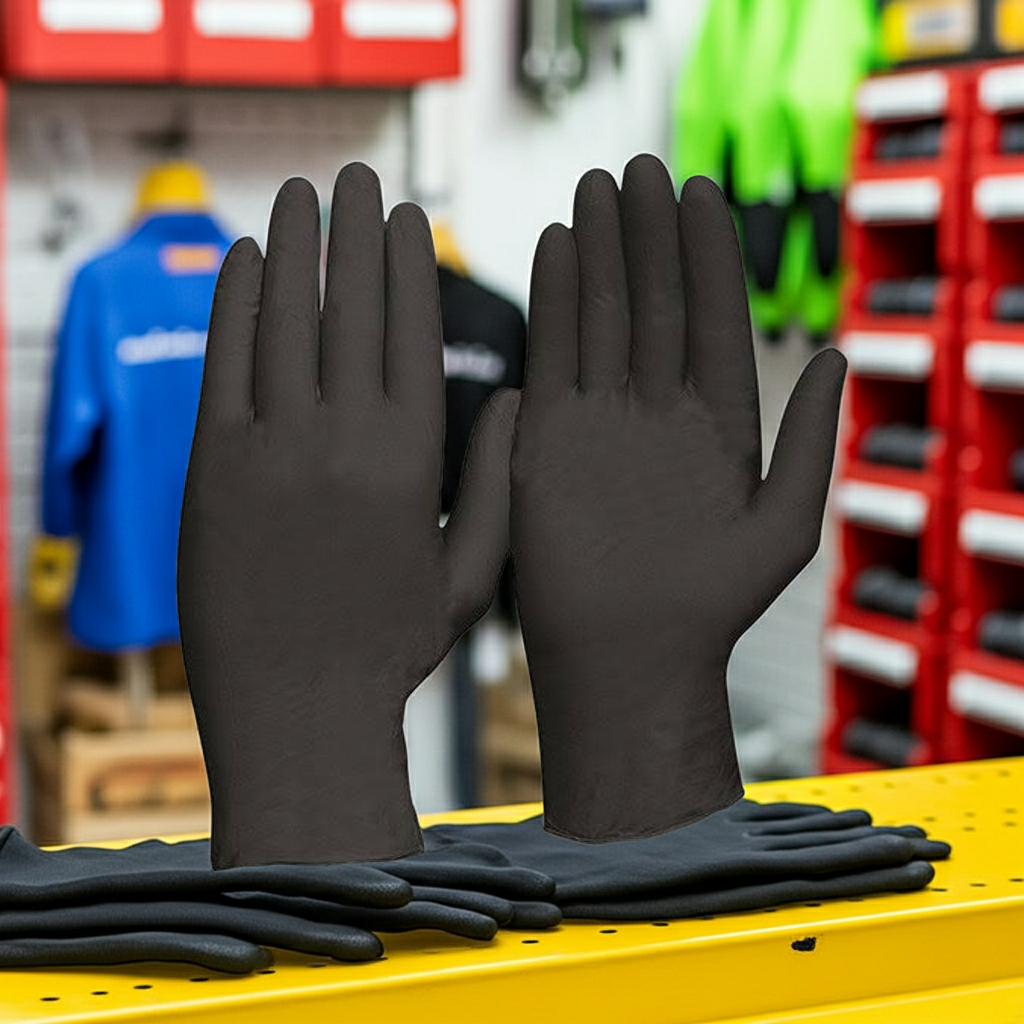 Pro Choice Black Nitrile Disposable Gloves – Powder Free – Pack of 100