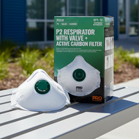 P2 Respirator Mask Valve Carbon Filter Pro Choice PC531 Box of 12