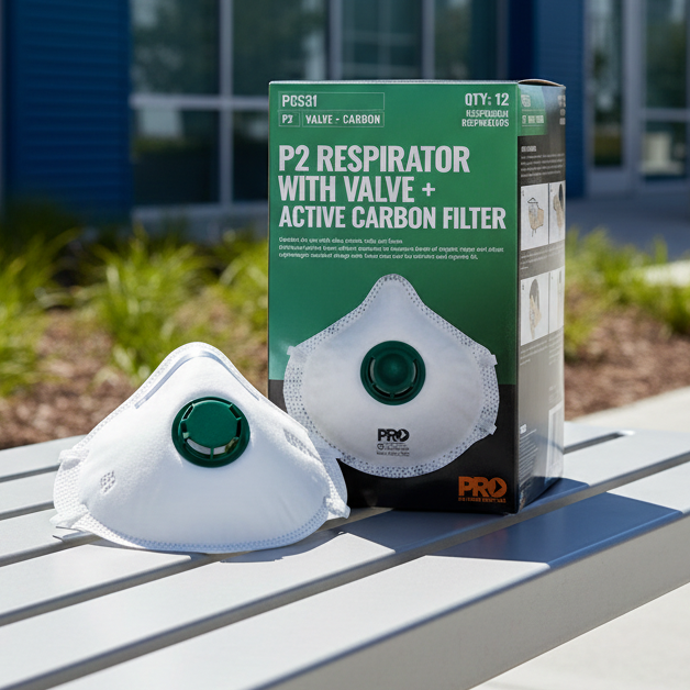 P2 Respirator Mask Valve Carbon Filter Pro Choice PC531 Box of 12