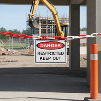 PRO CHOICE Plastic Safety Chain Red/White 8Mm X 25M PCRW825