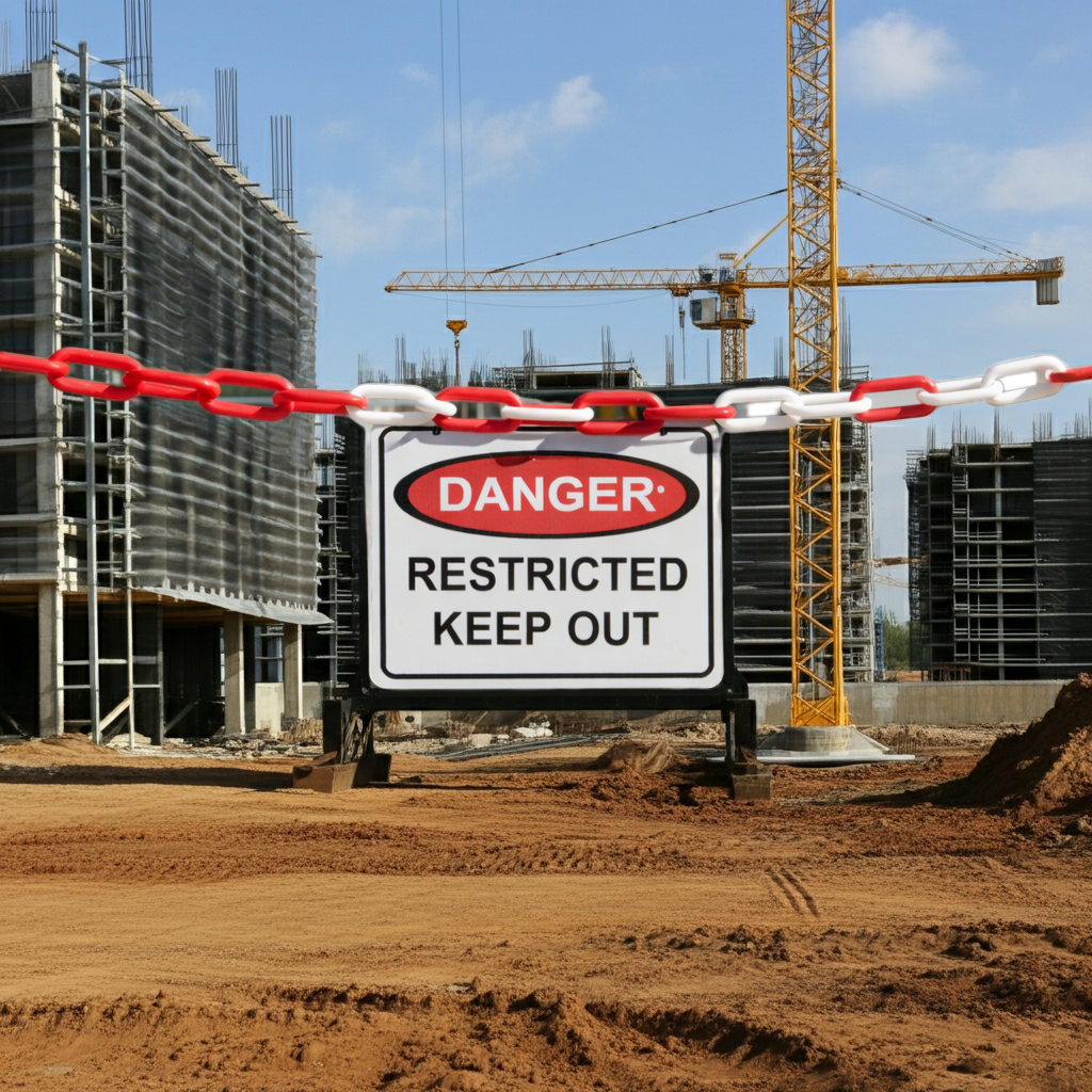 PRO CHOICE Plastic Safety Chain Red/White 8Mm X 25M PCRW825