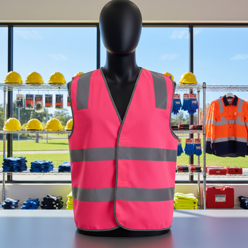 Pink JB’s Hi Vis (Day & Night) Safety Vest JBS6DNSV
