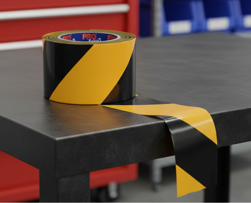 Pro Choice Safety Caution Barricade Tape - 100mm x 75m Yellow / Black YB10075