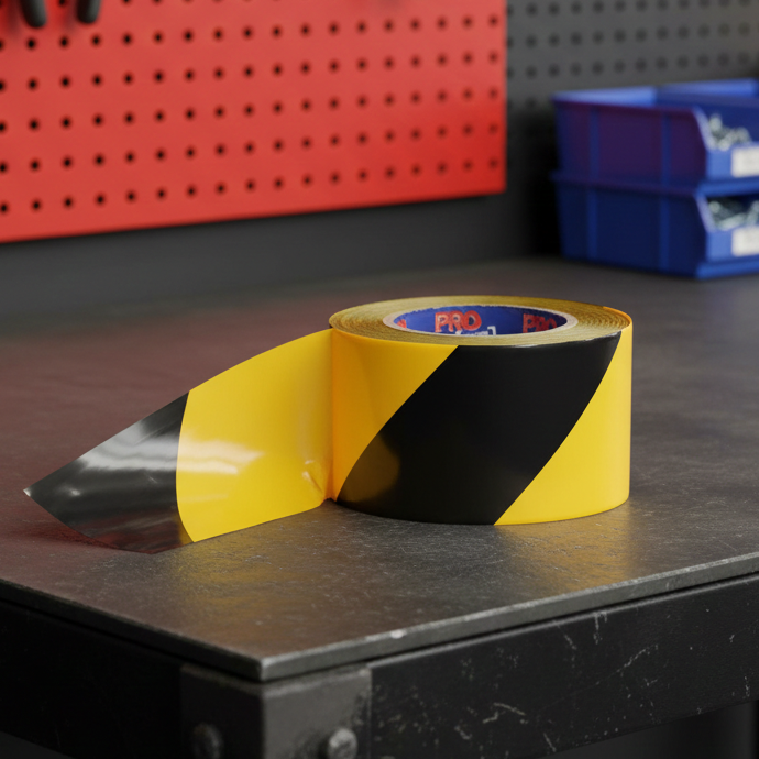 Pro Choice Safety Caution Barricade Tape - 100mm x 75m Yellow / Black YB10075