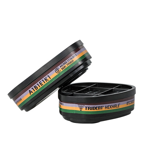 Respirator Mask TRIDENT® HEXHALE® Multi Gas Vapour A1B1E1K1 Filter - RTC3005
