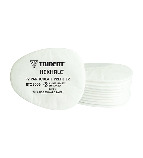 Respirator Mask TRIDENT® HEXHALE® P2 Particulate PreFilter (10) RTC3006