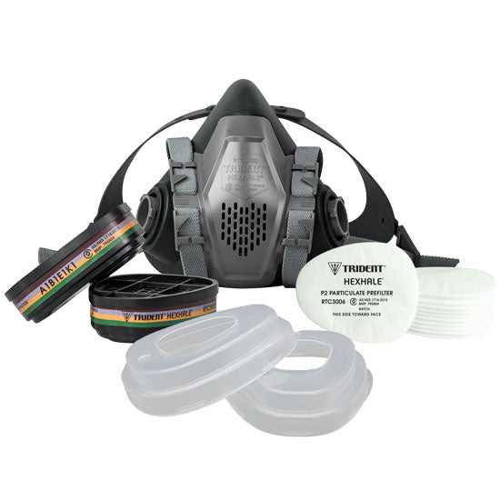 Respirator Mask TRIDENT® HEXHALE® ABEK1P2 Multi Gas Vapour Kit RTHMGVKIT