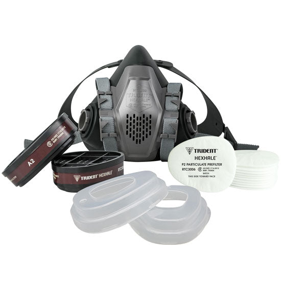Respirator Mask TRIDENT® HEXHALE® A2P2 Organic Vapour Kit RTHOVKIT