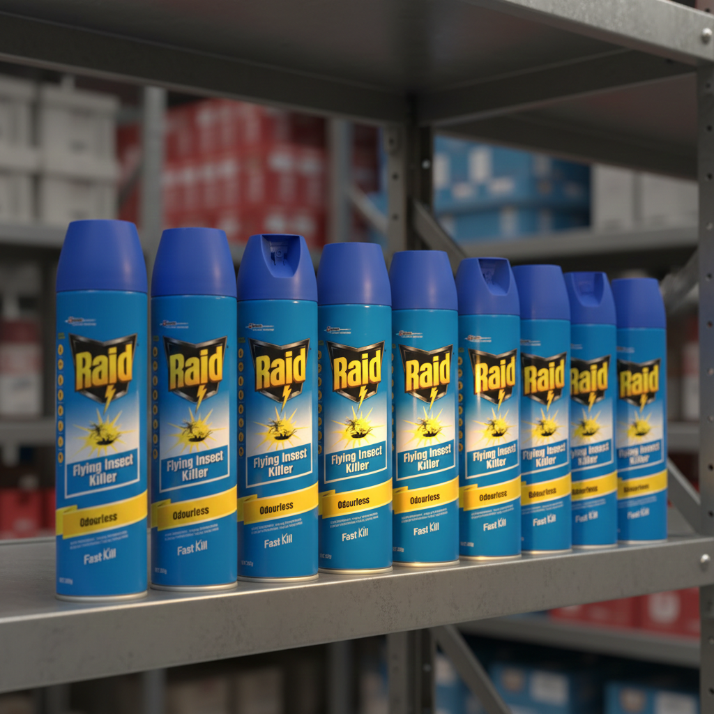 Raid Pest Odourless Flying Insect Spray Killer 350g Pack of 3 (Business Delivery Only)