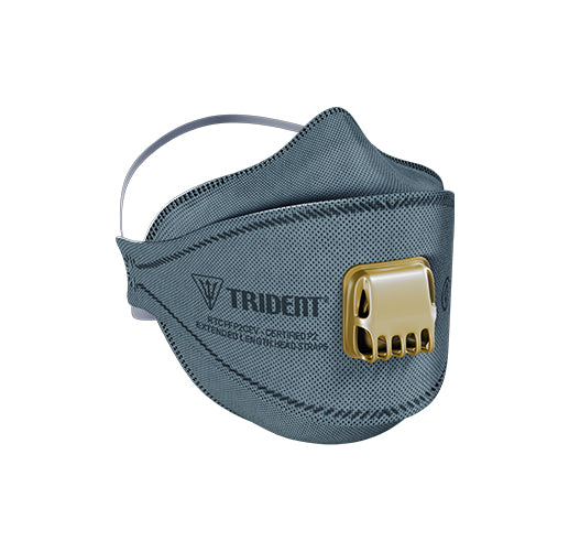 Respirator Mask P2 TRIDENT® Flat Fold Carbon Valved Box of 20 RTCFFP2CEV