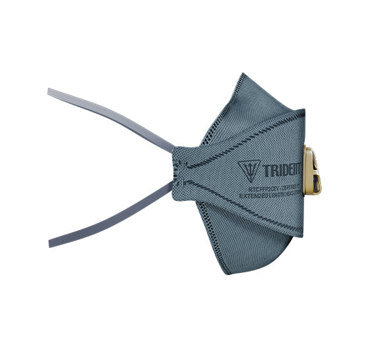 Respirator Mask P2 TRIDENT® Flat Fold Carbon Valved Box of 20 RTCFFP2CEV