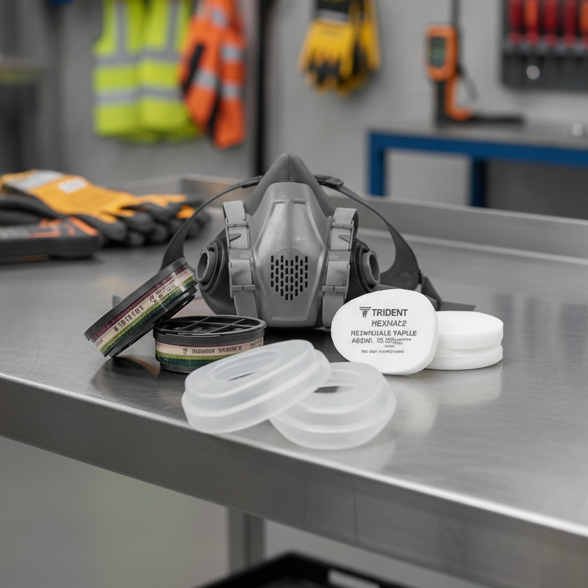 Respirator Mask TRIDENT® HEXHALE® ABEK1P2 Multi Gas Vapour Kit RTHMGVKIT