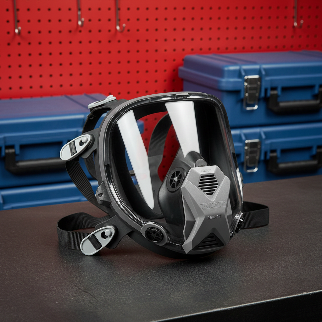 Respirator Mask TRIDENT® HEXHALE® Silicone Full Face RTC3100