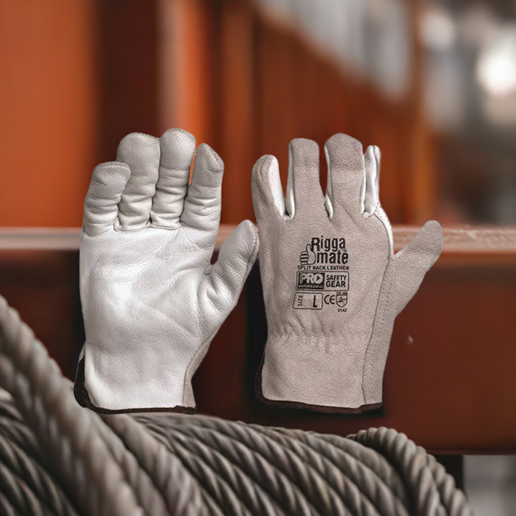 Leather Cow Grain Safety Gloves RiggaMate Rigger PRO CHOICE Pack of 6
