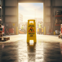 Sabco Wet Floor Cleaning in Progress Sign Small – SABC-2420A Safety A-Frame Caution Sign
