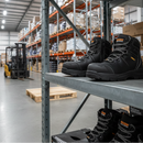 Safety Boot Lace Up Side Zip Bison XT Black XTLZBK