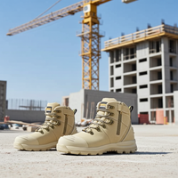 Safety Boot Lace Up Side Zip Bison XT Stone XTLZST