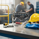 Safety Glasses – Clear Visor SCOPE SPARTAN GREY FRAME TITANIUM AF/AS CLEAR