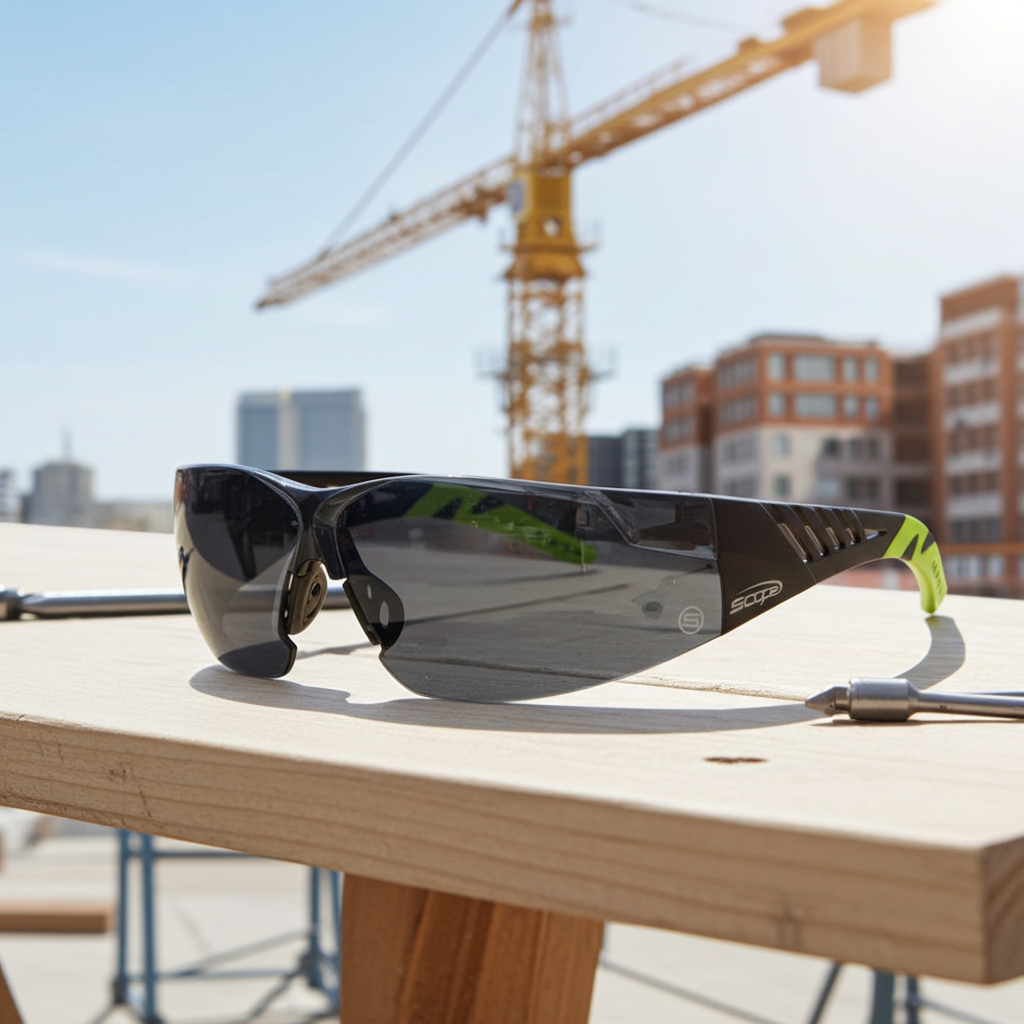 Safety Glasses Scope Biosphere Black/Lime Frame - Anti Fog Anti Scratch - Box of 5