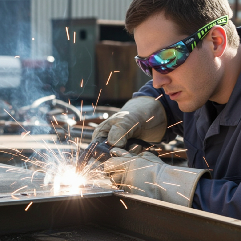 Safety Glasses Scope Speed - Black/Green Frame Jade Mirror Anti Fog Anti Scratch - Box of 6