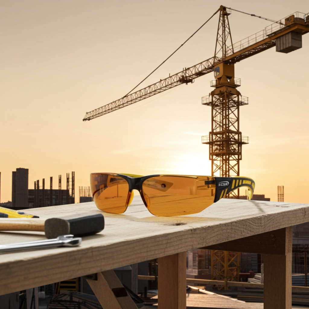 Safety Glasses Scope Speed - Black/Red Frame Anti Fog Anti Scratch - - Box of 5