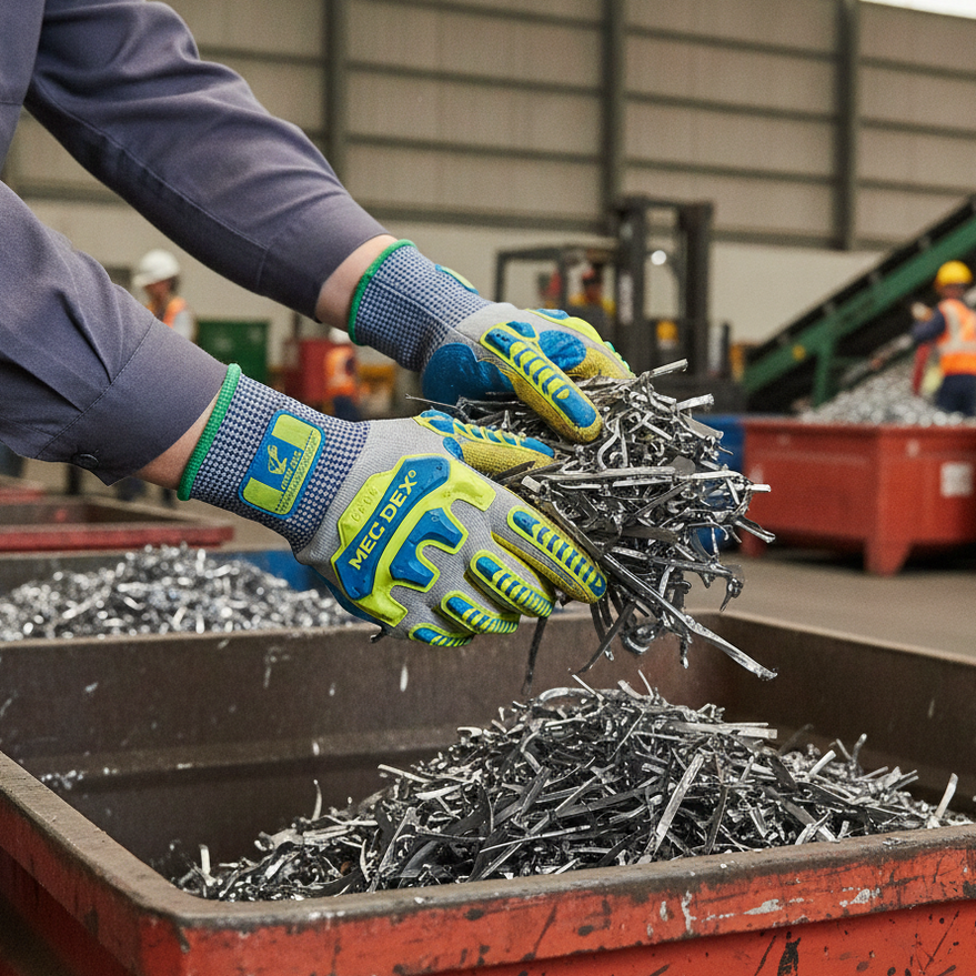 Safety Glove Mecdex Rough Handler Flex Cut F Nitrile Coating UD-950