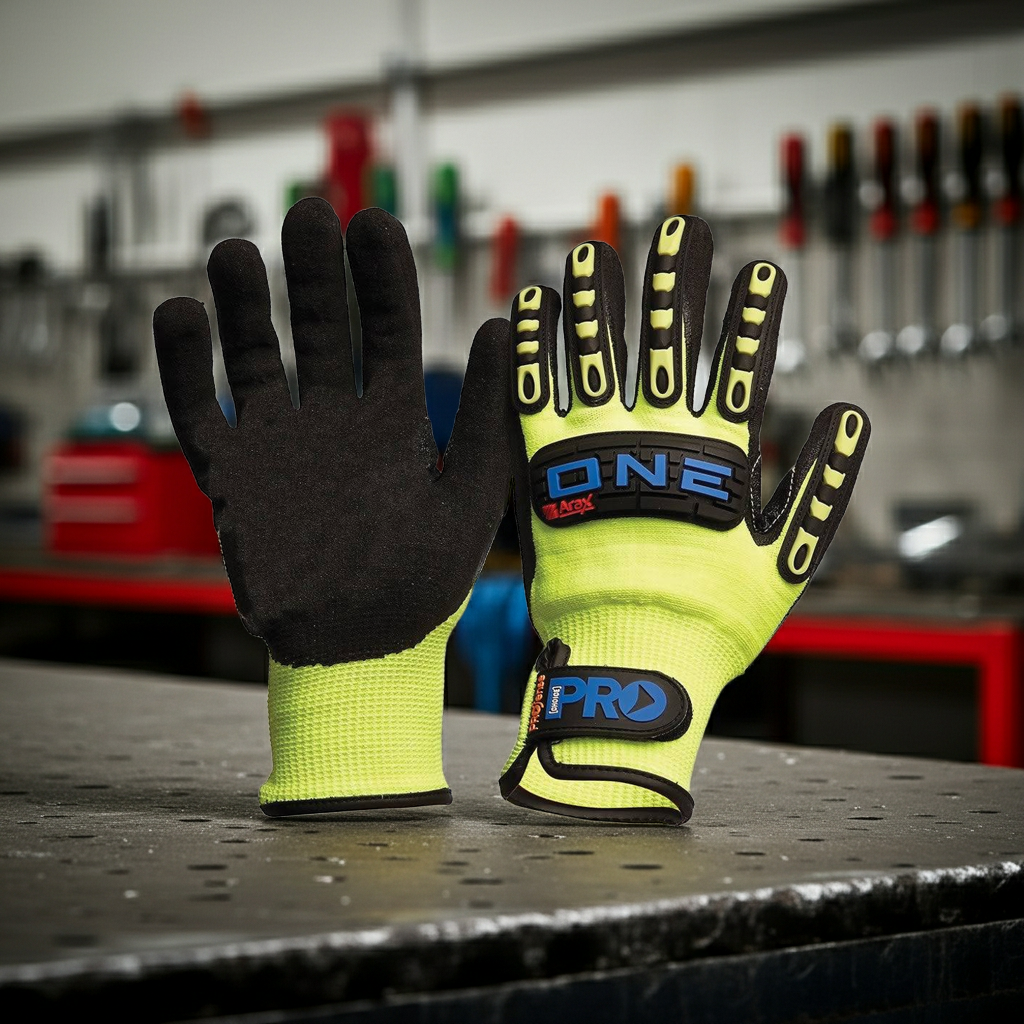 Safety Gloves Padded Cut Resistant  Pro Choice Arax One Nitrile Foam / Cut Resistant Liner Rubber Back Gloves ONECR