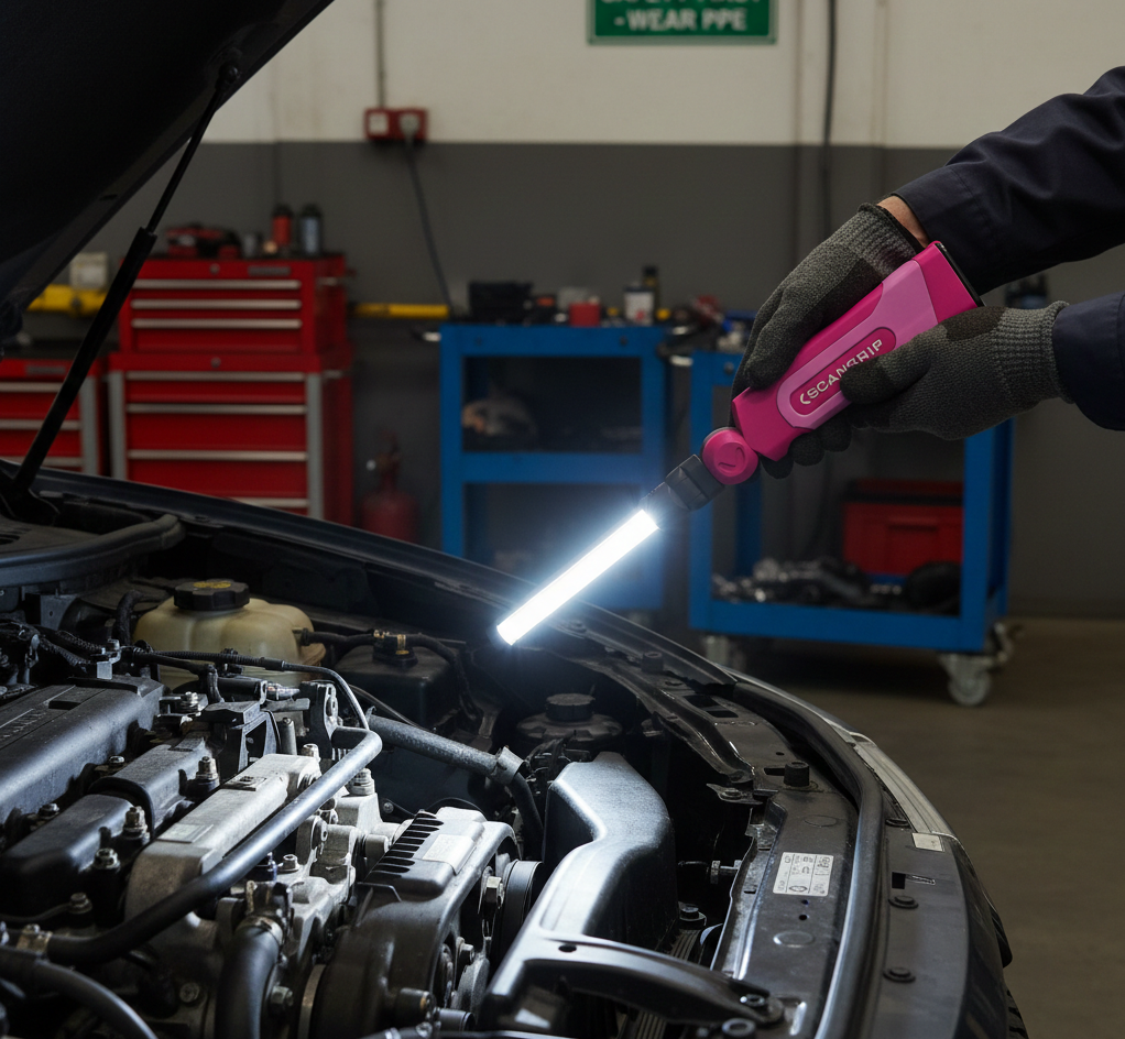 Scangrip Pink Mini Slim Rechargable LED Inspection Work Light- National Breast Cancer Foundation