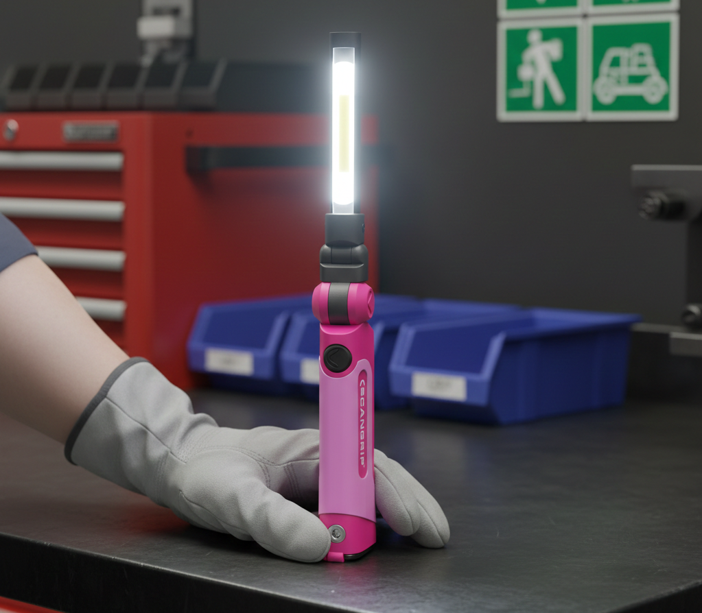 Scangrip Pink Mini Slim Rechargable LED Inspection Work Light- National Breast Cancer Foundation