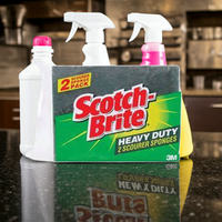 Scourer Sponge 3M Scotch-Brite Heavy Duty Pack 2