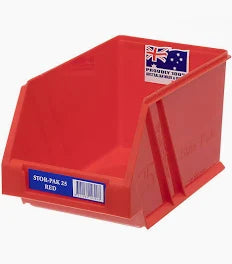 Stor-Pak No. #25 Parts Storage Bin Red 2.5L | 133 × 220 × 125mm | IH-062R