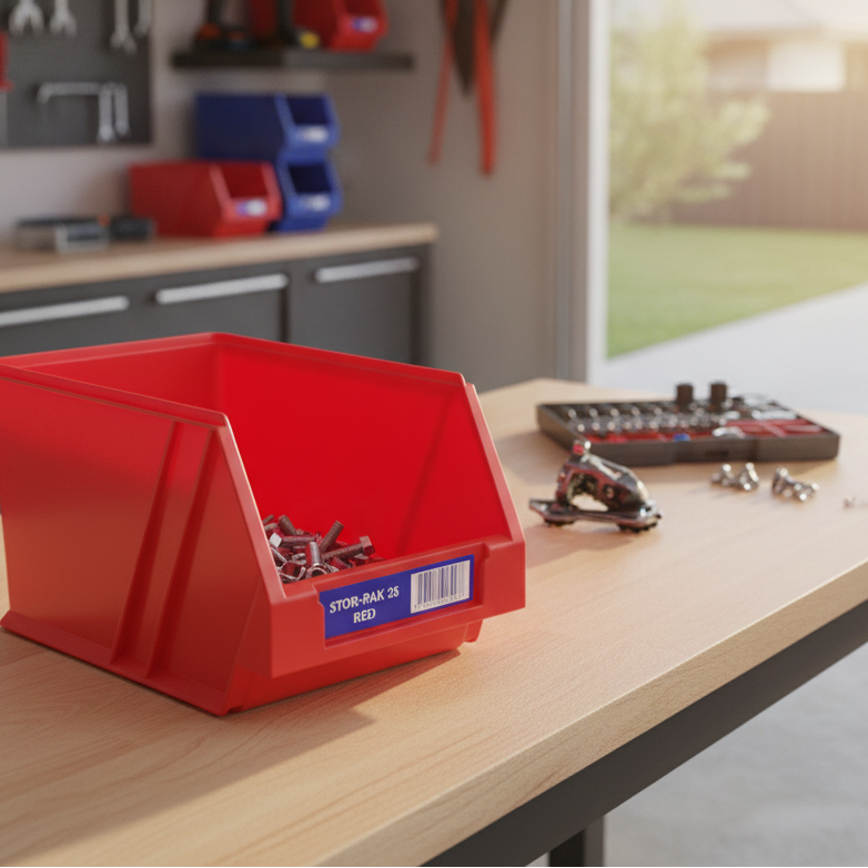 Stor-Pak No. #25 Parts Storage Bin Red 2.5L | 133 × 220 × 125mm | IH-062R