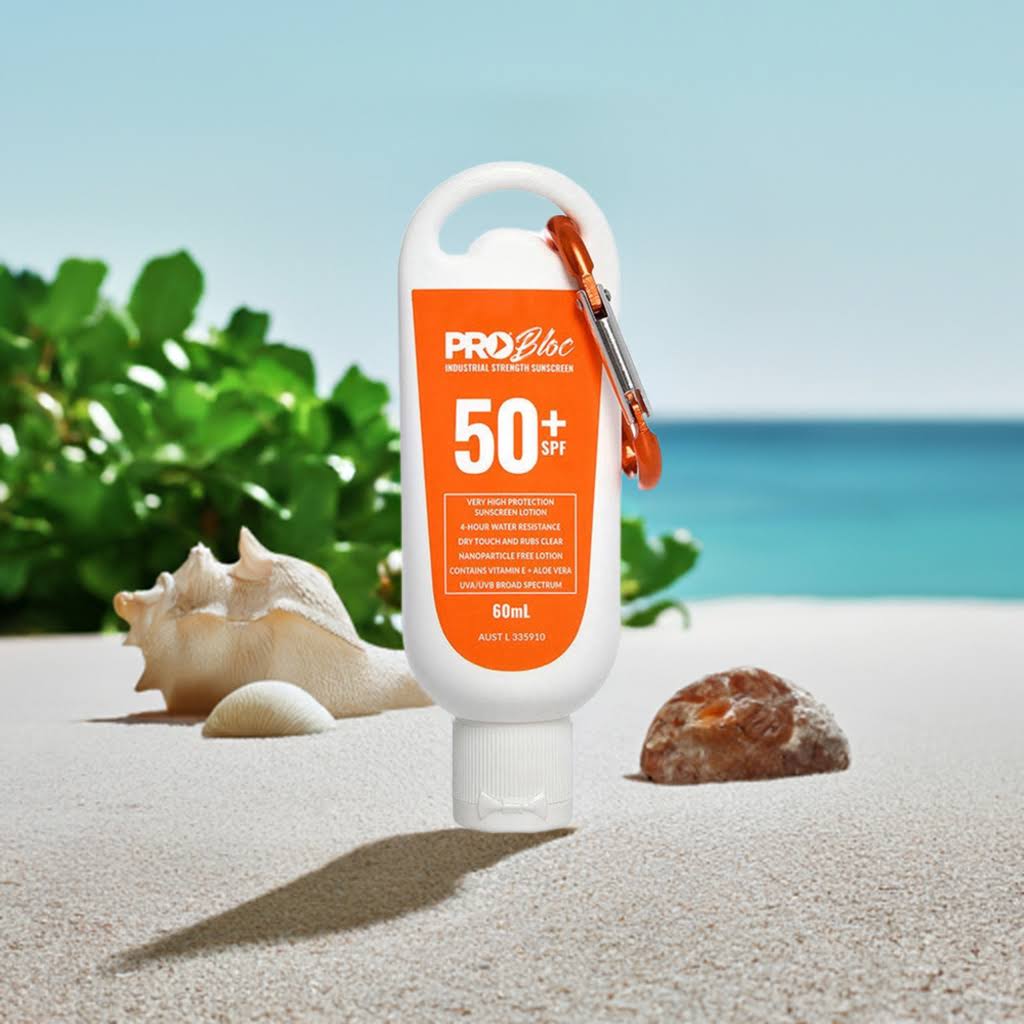 Sunscreen SPF 50 + PROBLOC Squeeze Bottle with Carabiner 60mL Pack of 6