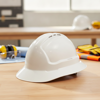 Maxisafe Tuffgard FullBrim Hard Hat - Ratchet Harness - Vented - White