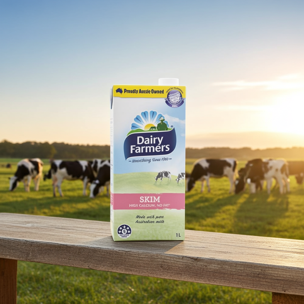 UHT Skim Milk 1 Litre Dairy Farmers