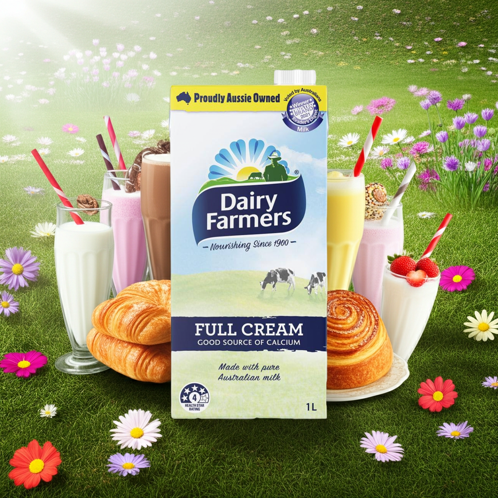 UHT Whole Milk 1 Litre Dairy Farmers