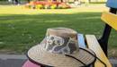 UVeto Straw Hat Wide with Black Trim and Indigenous Print Band