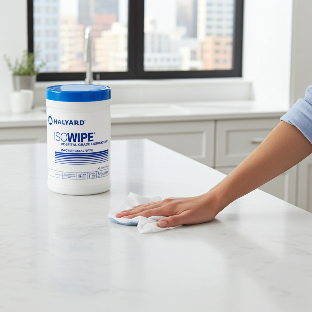 WIPES HALYARD ISOWIPE HOSPITAL GRADE DISINFECTANT BACTERICIDAL WIPES TUB 75