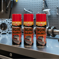 White Knight 300g Flat Black Hi Temp Engine Enamel Spray Paint Pack of 3 (Business Delivery Only)