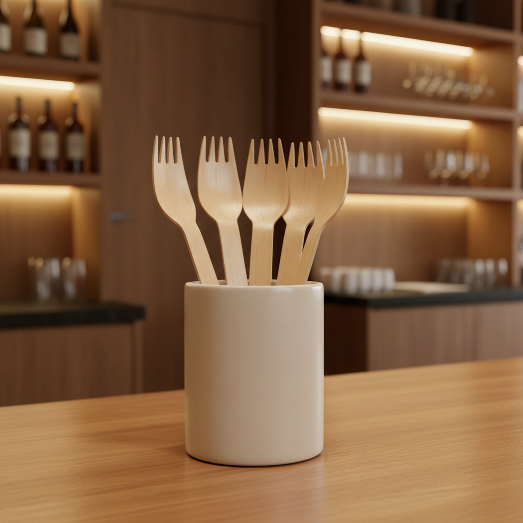 Wooden Forks Cutlery Earth Essentials 160mm – Pack of 100 3435043