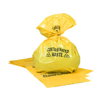 Clinical Contaminated Waste Plastic Bag Disposable, 380 (W) x 940mm (H), 120L - Pack of 10