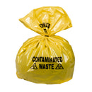 Clinical Contaminated Waste Plastic Bag Disposable, 380 (W) x 940mm (H), 120L - Pack of 10
